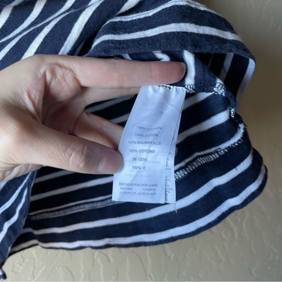 J. Crew Pier Stripe Navy Sweatshirt - Picture 7 of 8